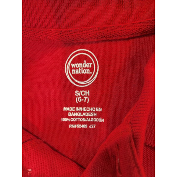 Wonder Nation Faded Glory Boys Polo Set Small 6-7 Red Black - Picture 5 of 9